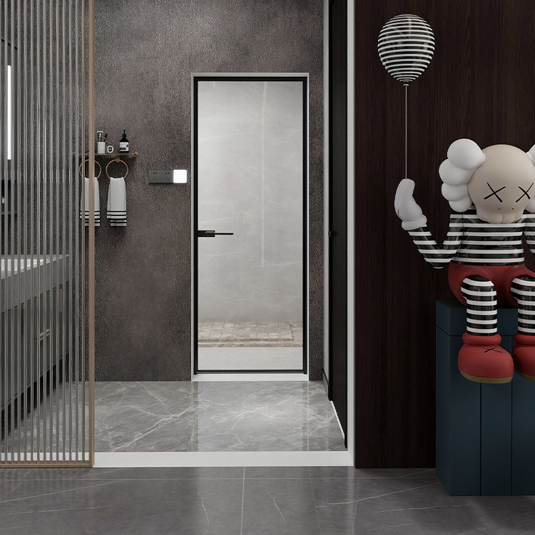 Toilettentür, Titanium-Magnesium-Legierung Schwingen Tür, extrem schmale Schwingen Tür, Glas Schwingen Tür